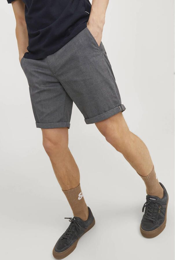 JACK & JONES PANTS STUDIO gemêleerde regular fit short JPSTFURY faded denim - Foto 3
