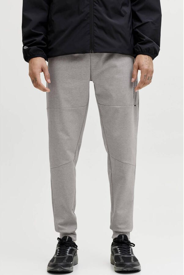 JACK & JONES PANTS STUDIO JPSTGORDON regular joggingbroek grijs