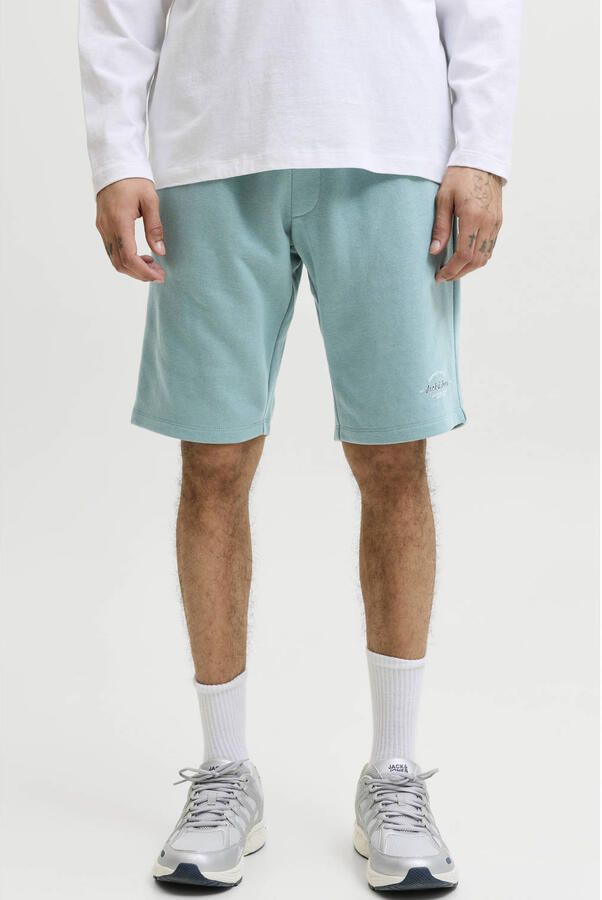 JACK & JONES PANTS STUDIO JPSTGORDON regular sweatshort blauw