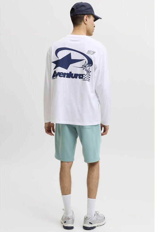 JACK & JONES PANTS STUDIO JPSTGORDON regular sweatshort blauw - Foto 2