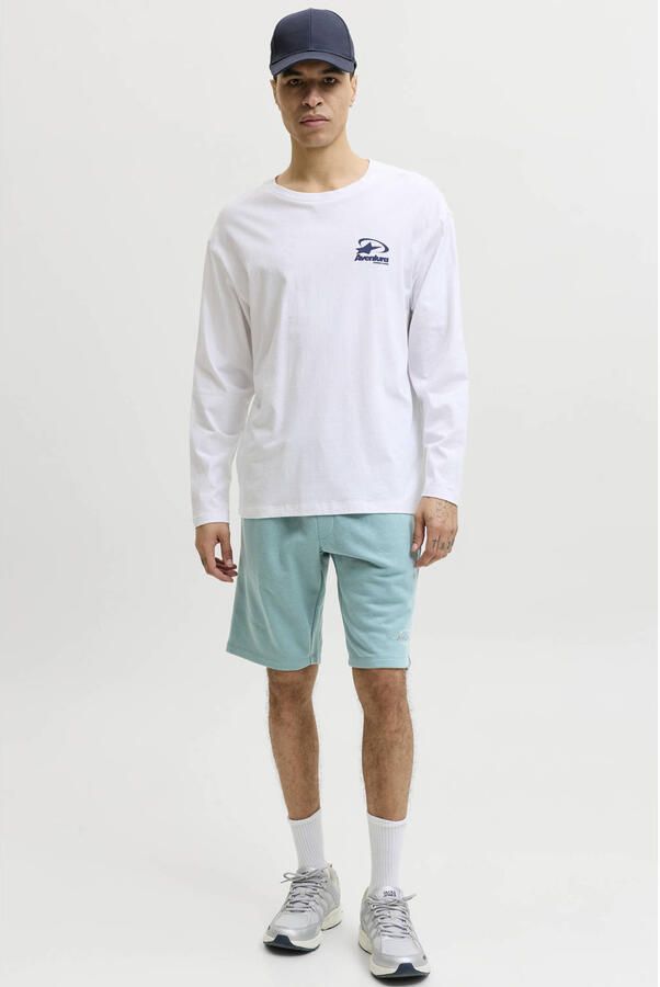 JACK & JONES PANTS STUDIO JPSTGORDON regular sweatshort blauw - Foto 3