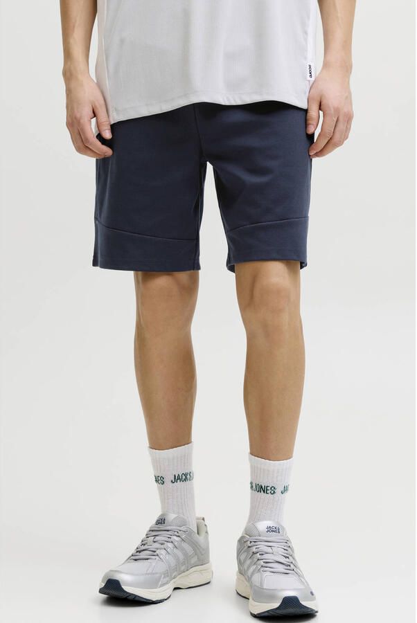 JACK & JONES PANTS STUDIO JPSTGORDON regular sweatshort donkerblauw