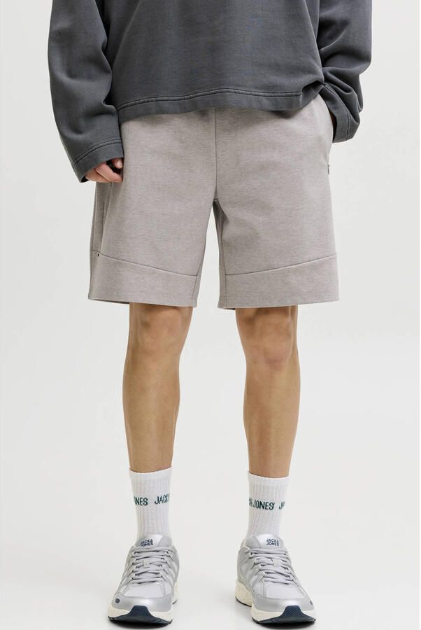 JACK & JONES PANTS STUDIO JPSTGORDON regular sweatshort grijs