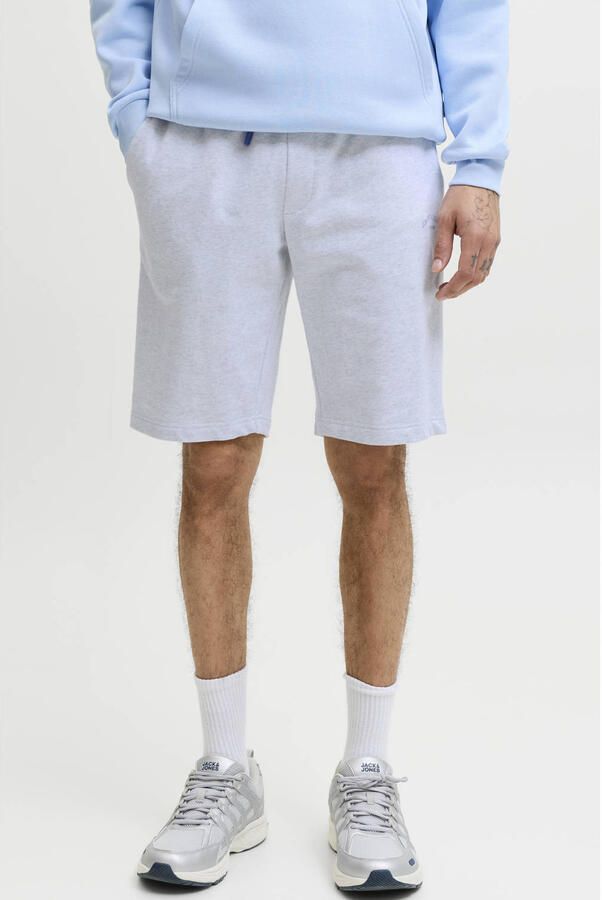 JACK & JONES PANTS STUDIO JPSTGORDON regular sweatshort lichtgrijs