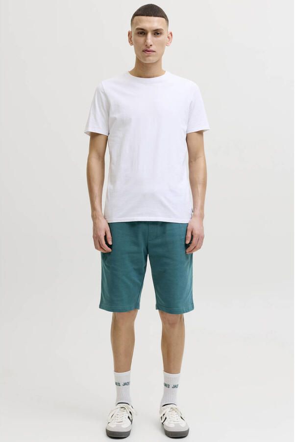 JACK & JONES PANTS STUDIO JPSTGORDON regular sweatshort petrol - Foto 2