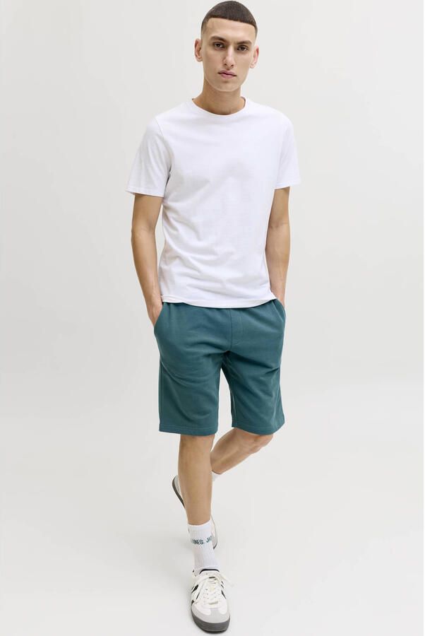 JACK & JONES PANTS STUDIO JPSTGORDON regular sweatshort petrol - Foto 3