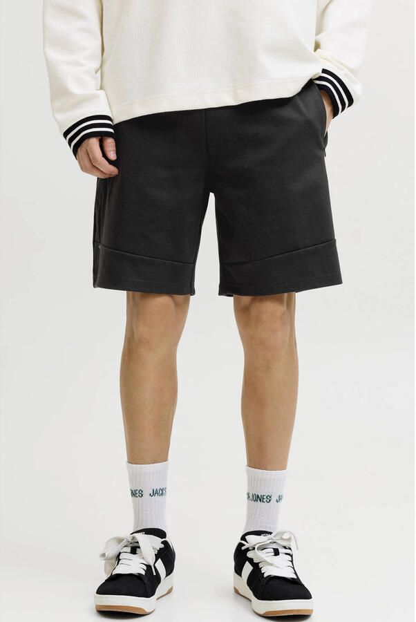 JACK & JONES PANTS STUDIO JPSTGORDON regular sweatshort zwart