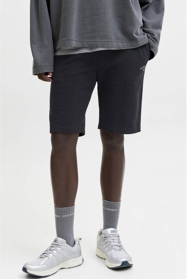 JACK & JONES PANTS STUDIO JPSTGORDON regular sweatshort zwart