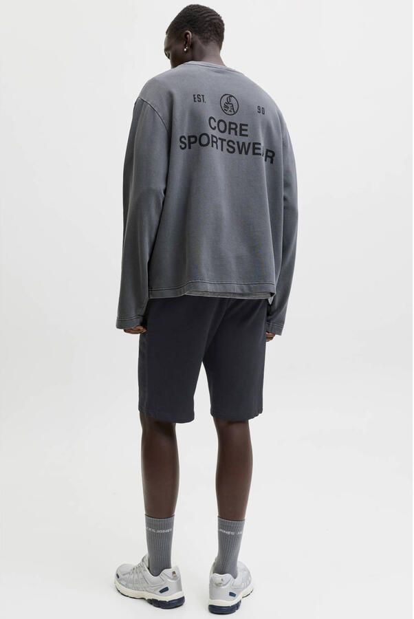 JACK & JONES PANTS STUDIO JPSTGORDON regular sweatshort zwart - Foto 3