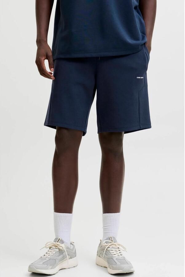 JACK & JONES PANTS STUDIO JPSTGORDON regular sweatshort donkerblauw