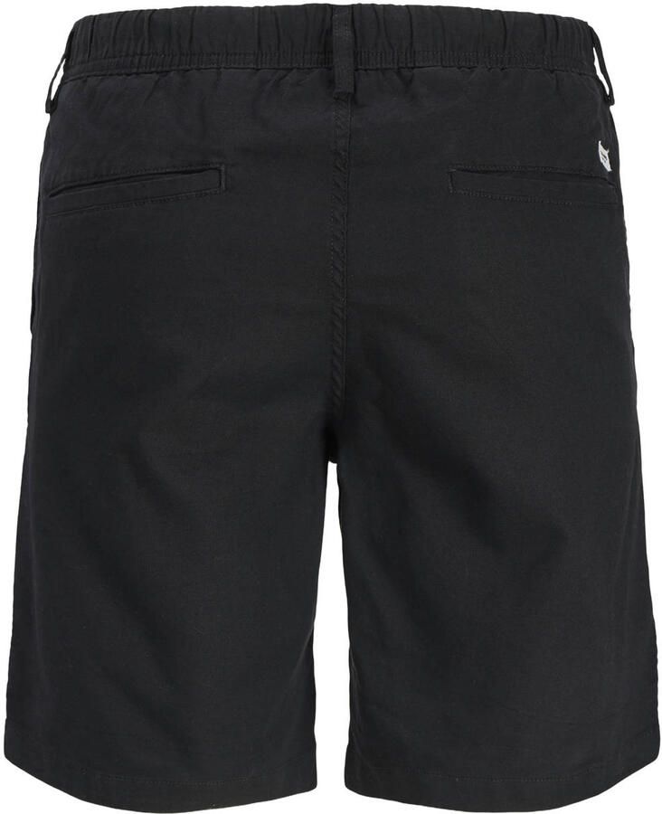 JACK & JONES PANTS STUDIO JPSTJAIDEN relaxed casual short met linnen zwart - Foto 2