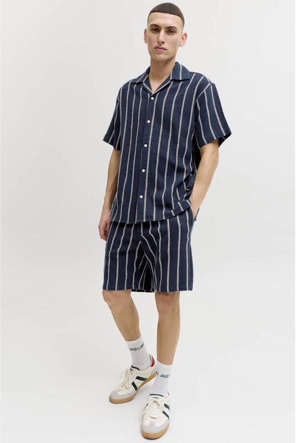JACK & JONES PANTS STUDIO JPSTJAIDEN relaxed gestreepte casual short gebreid - Foto 3