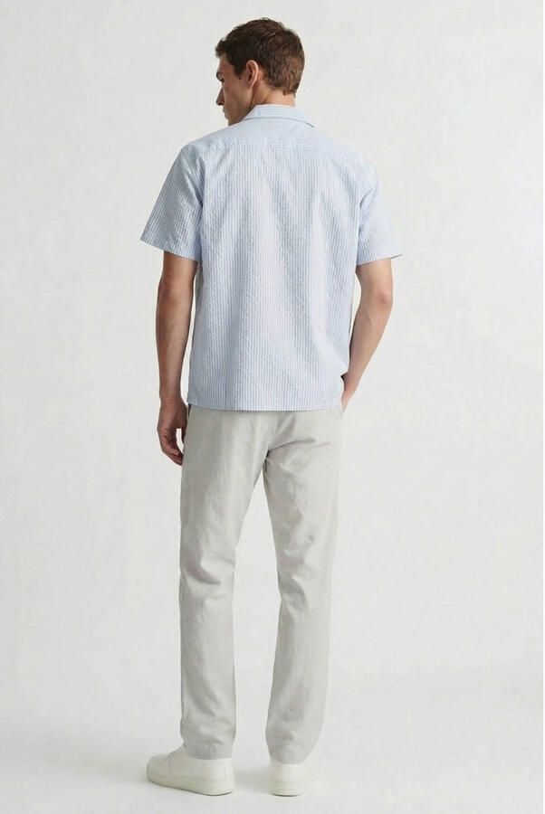 JACK & JONES PANTS STUDIO JPSTKANE relaxed casual broek met linnen beige - Foto 2