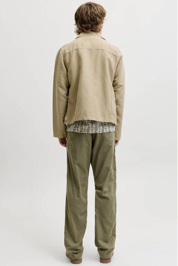 JACK & JONES PANTS STUDIO JPSTKANE relaxed casual broek met linnen groen - Foto 3