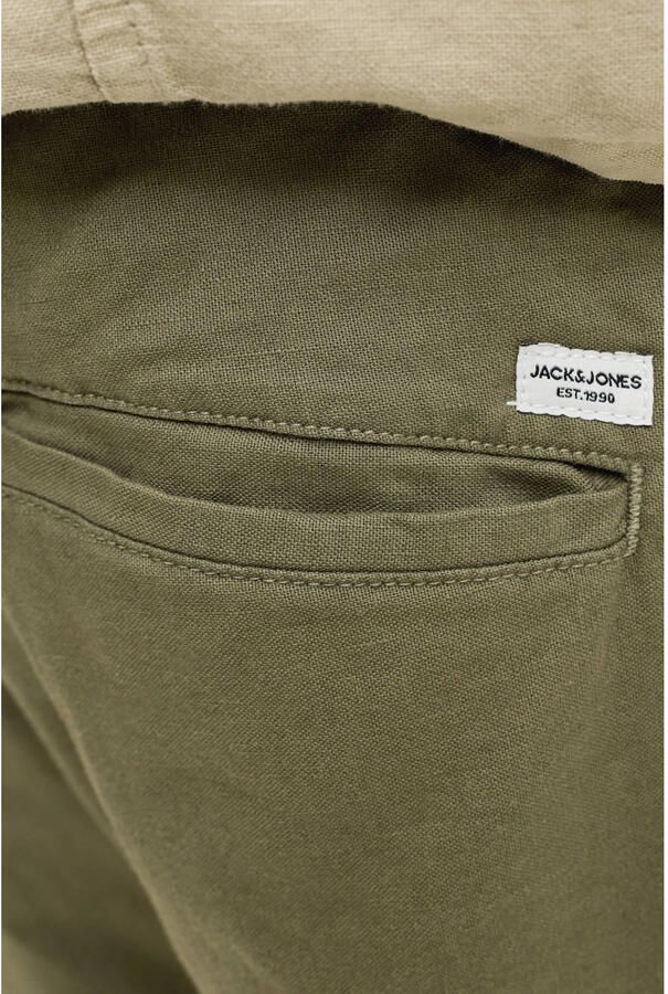 JACK & JONES PANTS STUDIO JPSTKANE relaxed casual broek met linnen groen - Foto 2