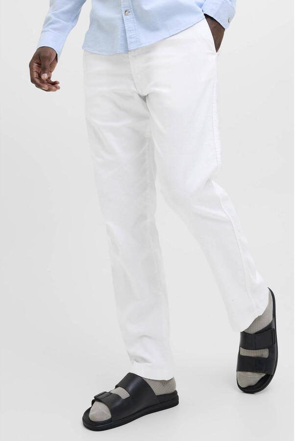 JACK & JONES PANTS STUDIO JPSTKANE relaxed casual broek met linnen - Foto 3