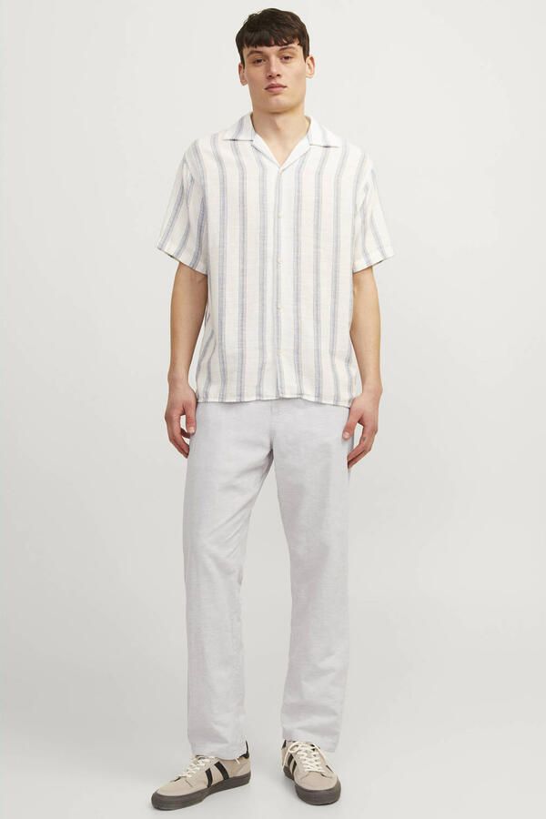JACK & JONES PANTS STUDIO JPSTKANE relaxed casual broek met linnen lichtgrijs - Foto 3