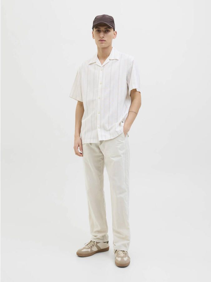 JACK & JONES PANTS STUDIO JPSTKANE relaxed casual broek met linnen lichtgrijs - Foto 2