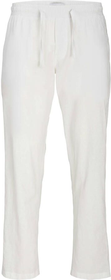 JACK & JONES PANTS STUDIO JPSTKANE relaxed casual broek met linnen wit - Foto 2