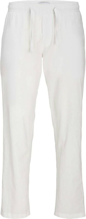 JACK & JONES PANTS STUDIO JPSTKANE relaxed casual broek met linnen wit - Foto 3