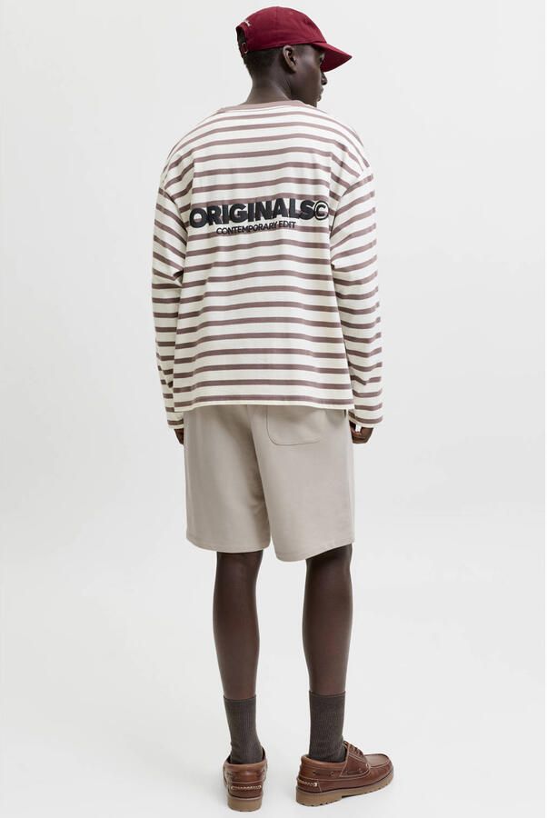JACK & JONES PANTS STUDIO JPSTKANE relaxed sweatshort beige - Foto 3