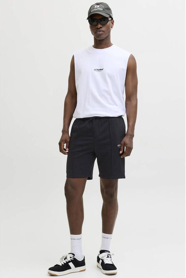 JACK & JONES PANTS STUDIO JPSTKANE relaxed sweatshort zwart - Foto 2