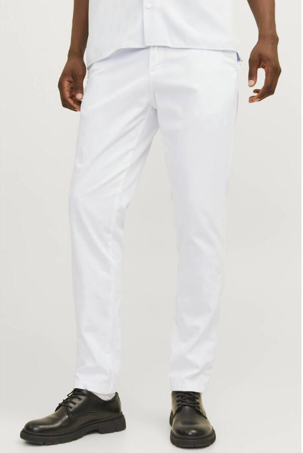 Jack & jones Slim fit chino in wit met steekzakken model 'MARCO BOWIE'