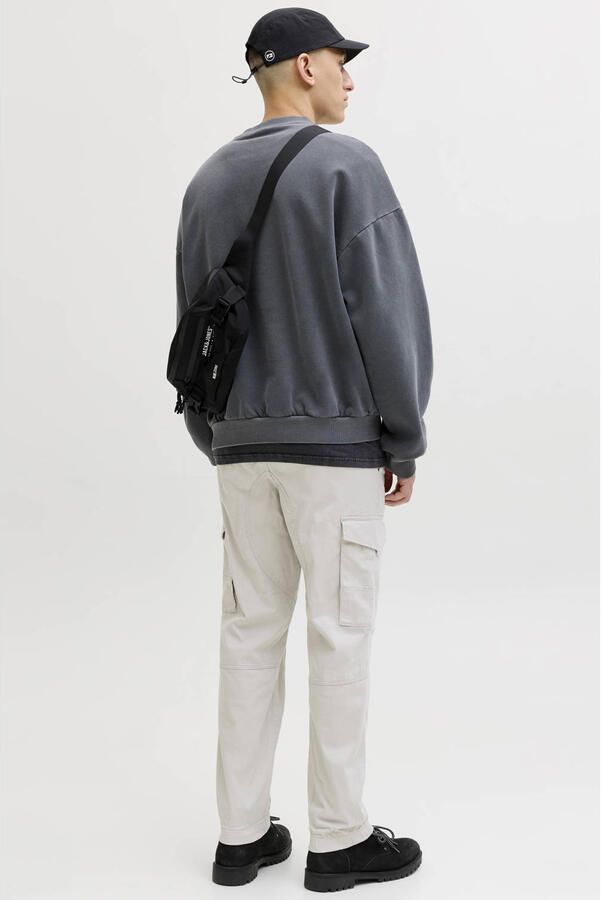 JACK & JONES PANTS STUDIO JPSTPAUL slim cargobroek lichtgrijs - Foto 2