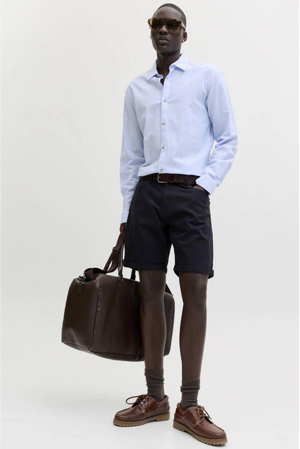 JACK & JONES PANTS STUDIO JPSTRICK regular casual short donkerblauw - Foto 3