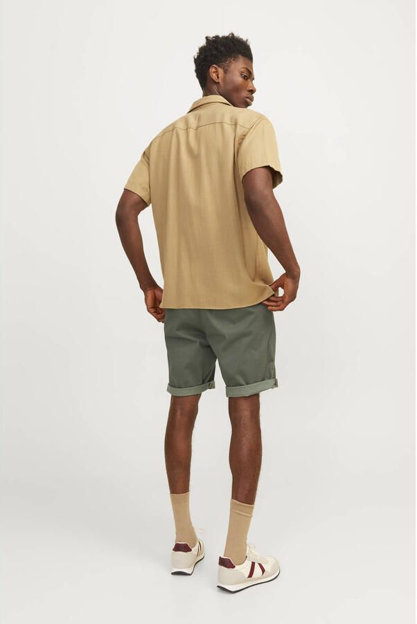 JACK & JONES PANTS STUDIO regular chino short JPSTBOWIE olijfgroen - Foto 2