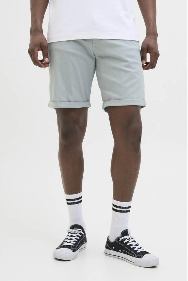 JACK & JONES PANTS STUDIO regular denim short grijsblauw - Foto 3