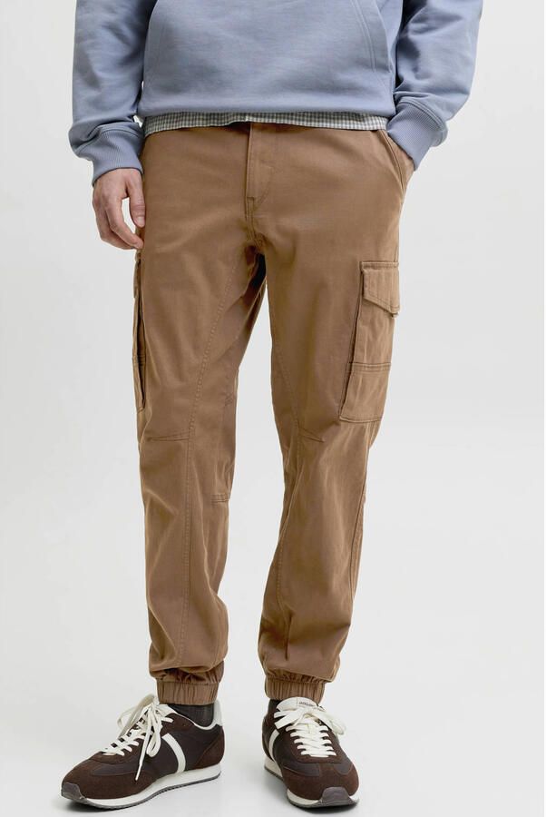 JACK & JONES PANTS STUDIO regular fit cargobroek bruin
