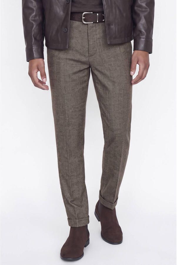 JACK & JONES PANTS STUDIO regular fit chino bruin