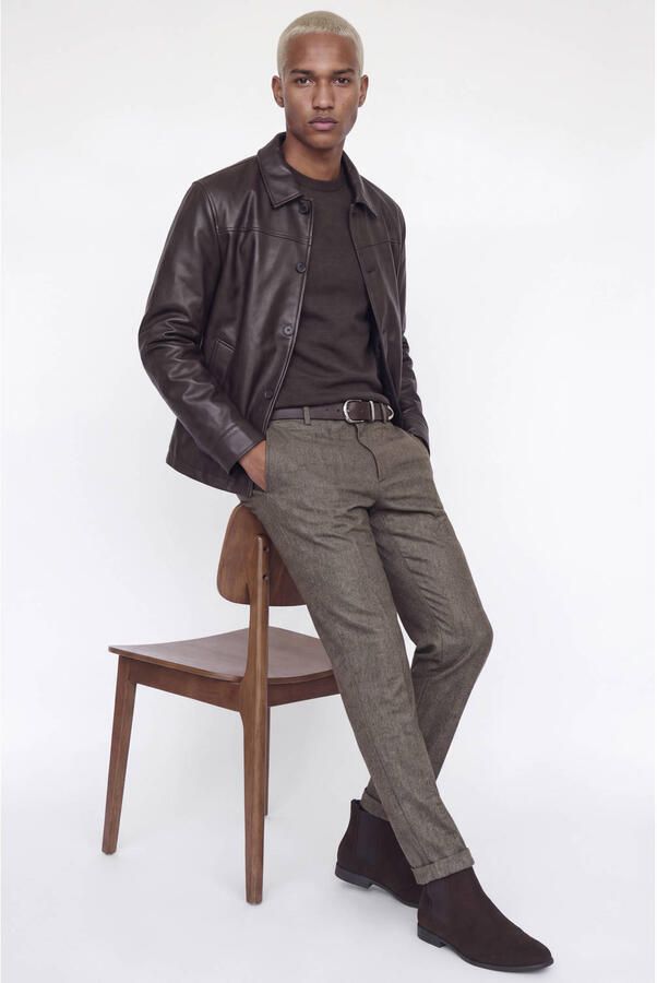 JACK & JONES PANTS STUDIO regular fit chino bruin - Foto 2