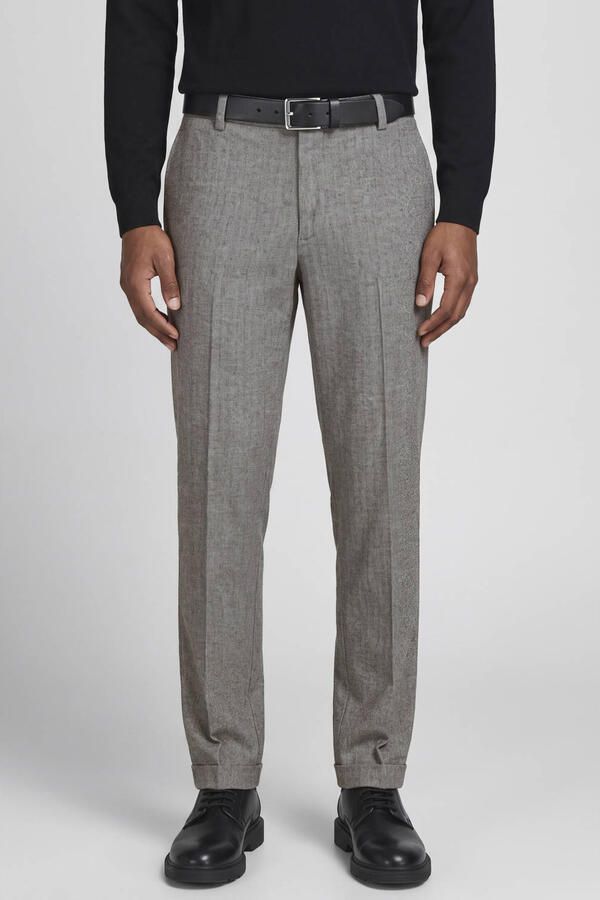 JACK & JONES PANTS STUDIO regular fit chino grijs
