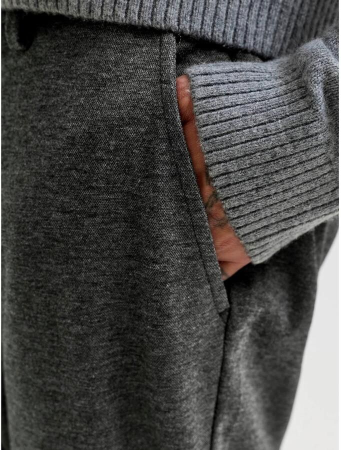 JACK & JONES PANTS STUDIO regular fit gemêleerde chino donkergrijs - Foto 2