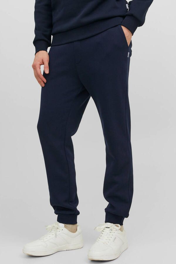 JACK & JONES PANTS STUDIO regular fit joggingbroek JPSTGORDON JJBRADLEY donkerblauw