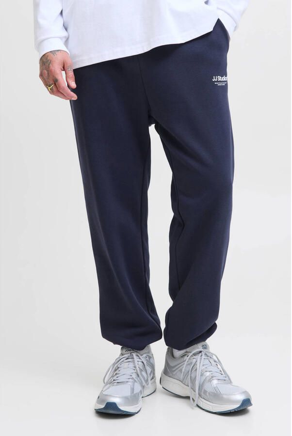 JACK & JONES PANTS STUDIO regular joggingbroek donkerblauw - Foto 3