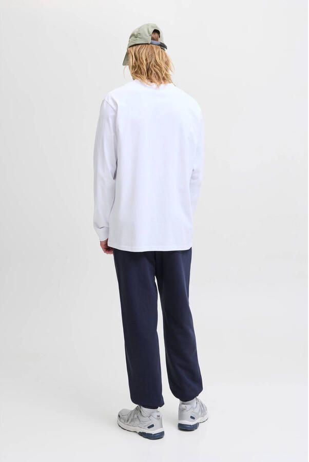 JACK & JONES PANTS STUDIO regular joggingbroek donkerblauw