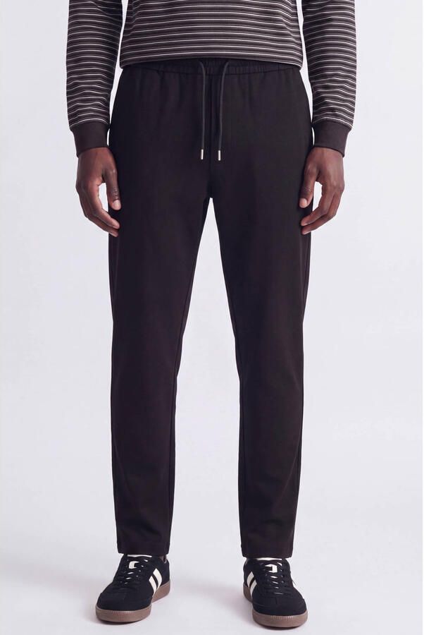 JACK & JONES PANTS STUDIO relaxed fit joggingbroek zwart