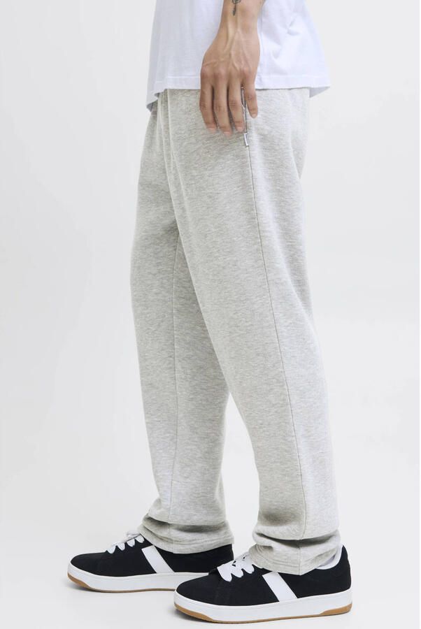 JACK & JONES PANTS STUDIO relaxed fit gemêleerde joggingbroek lichtgrijs - Foto 3