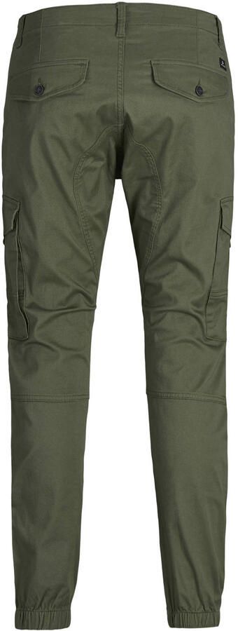 Jack & jones Groene effen broek met ritssluiting en knoopsluiting Green Heren - Foto 3