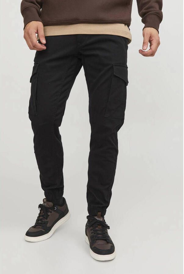 Jack & jones Klassieke Twill Stretch Broek met Smalle Zakken Black Heren