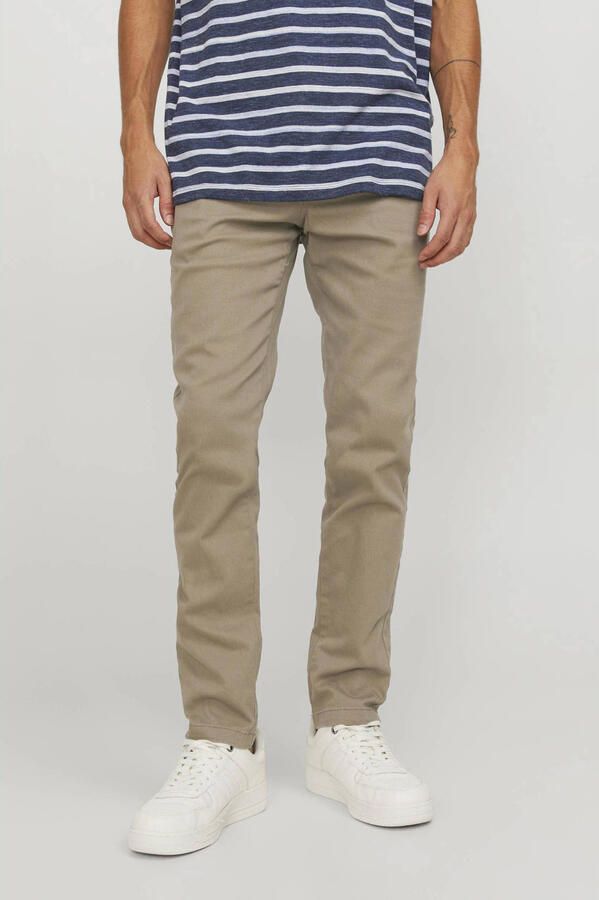 JACK & JONES PANTS STUDIO slim fit broek JJIMARCO JJDAVE beige donkerblauw (set van 2) - Foto 2