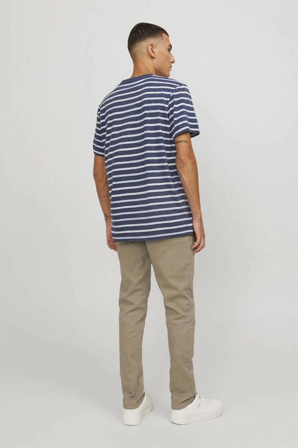 JACK & JONES PANTS STUDIO slim fit broek JJIMARCO JJDAVE beige donkerblauw (set van 2) - Foto 3