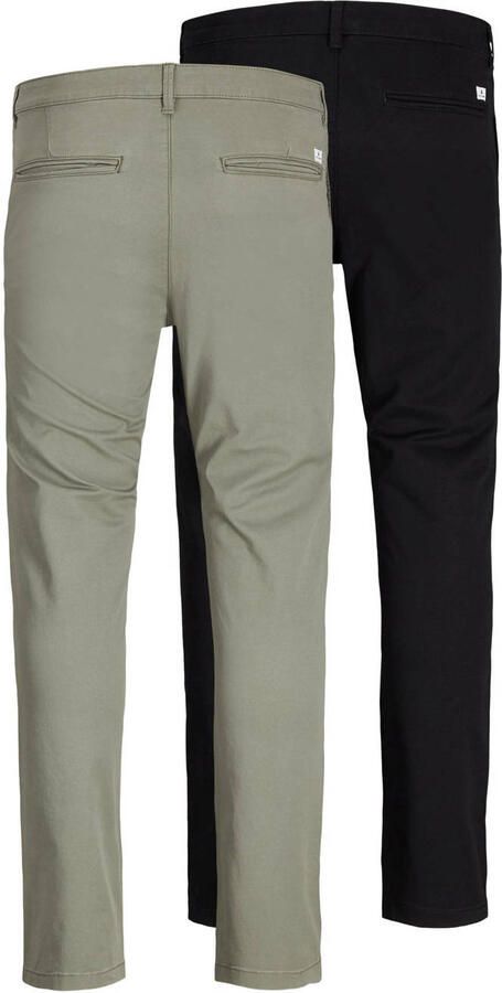 JACK & JONES PANTS STUDIO slim fit broek JJIMARCO JJDAVE zwart groen (set van 2) - Foto 2