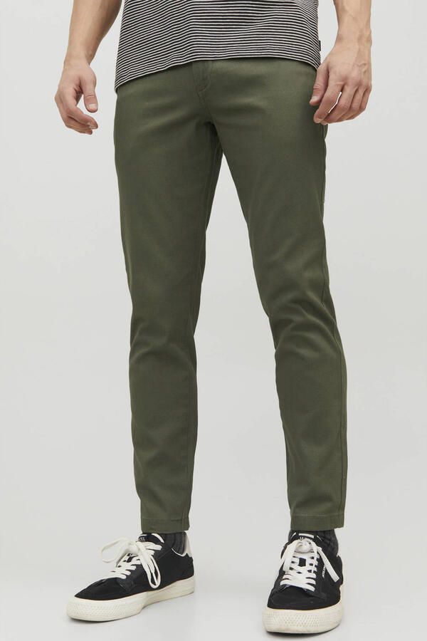 JACK & JONES PANTS STUDIO slim fit broek JJIMARCO JJDAVE zwart groen (set van 2) - Foto 3