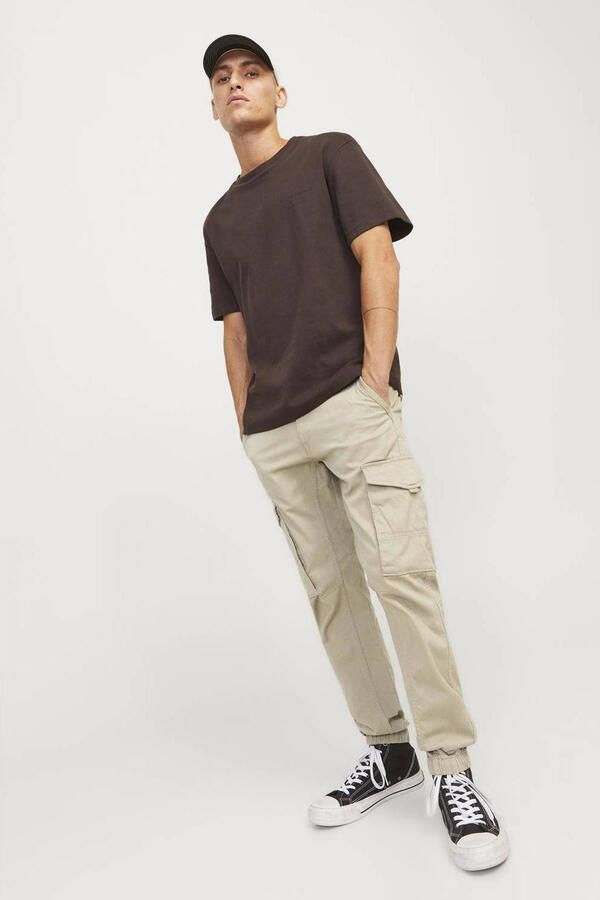 JACK & JONES PANTS STUDIO slim fit cargo broek JPSTPAUL FLAKE beige - Foto 3