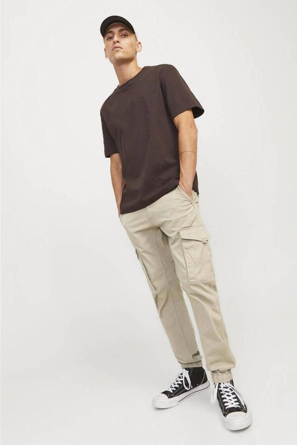 JACK & JONES PANTS STUDIO slim fit cargobroek JPSTPAUL FLAKE beige - Foto 2