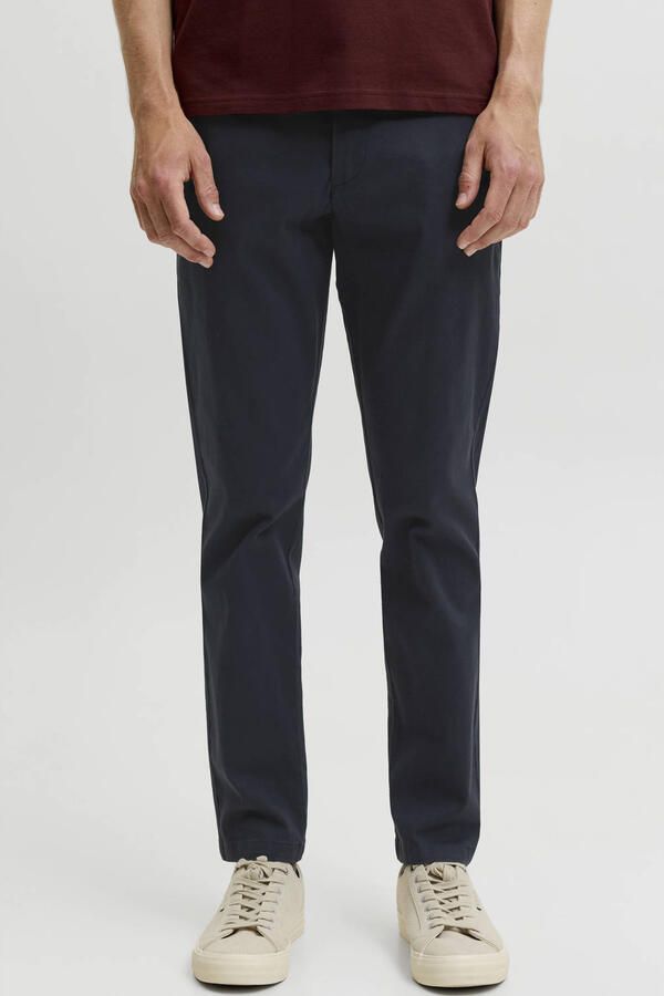 Jack & jones Slim fit stoffen broek met afneembare riem Model 'Marco'